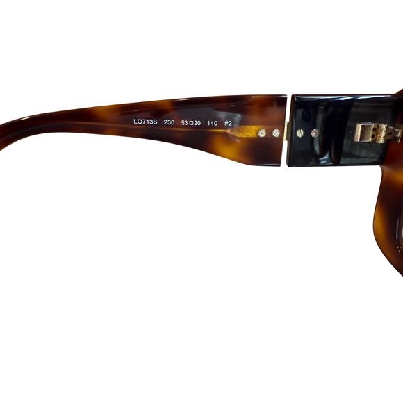 Longchamp Sunglasses Havana Square Tortoise Shell #713S - Picture 6 of 7